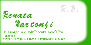 renata martonfi business card